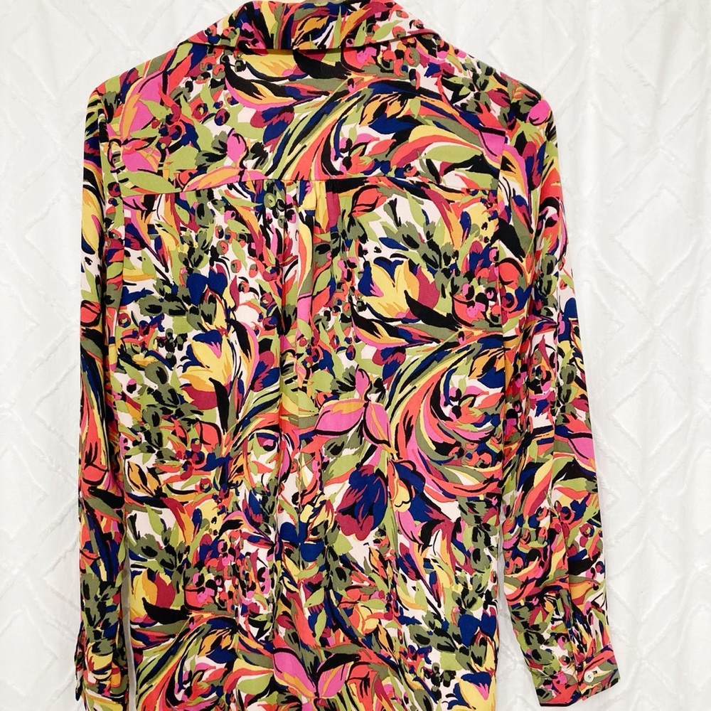 Bright Fall Button Up Tunic | Large - image 2